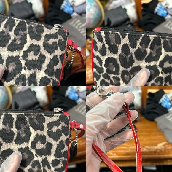 Coach Park Ocelot Leopard Print Cloth Wristlet Wallet - “Jennie” - Picture 9 of 16